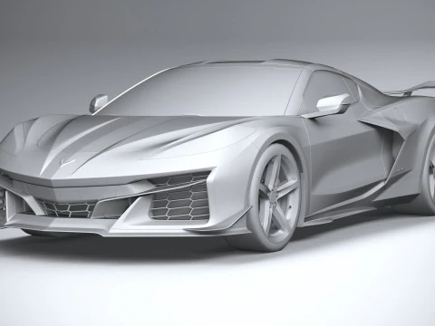 Chevrolet Corvette C8 Z06 2023 lowpoly 3D Model