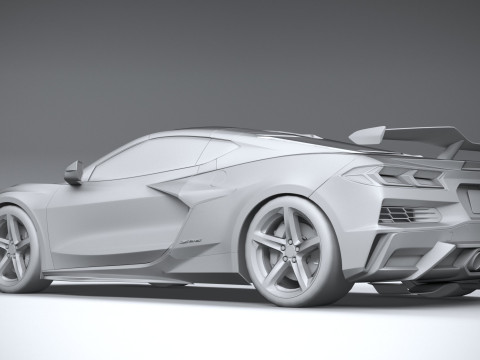 Chevrolet Corvette C8 Z06 2023 lowpoly Modelo 3D