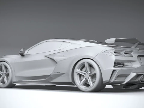 Chevrolet Corvette C8 Z06 2023 lowpoly 3D Model