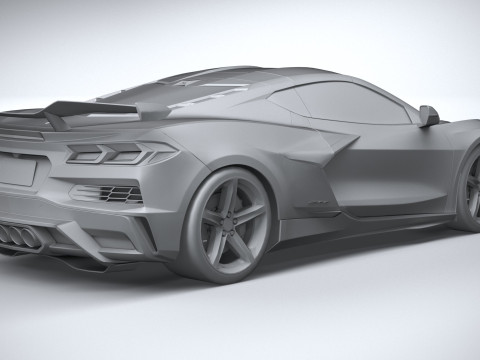 Chevrolet Corvette C8 Z06 2023 lowpoly Modelo 3D