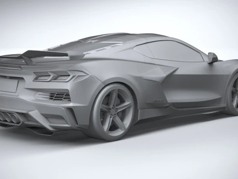 Chevrolet Corvette C8 Z06 2023 lowpoly 3D Model