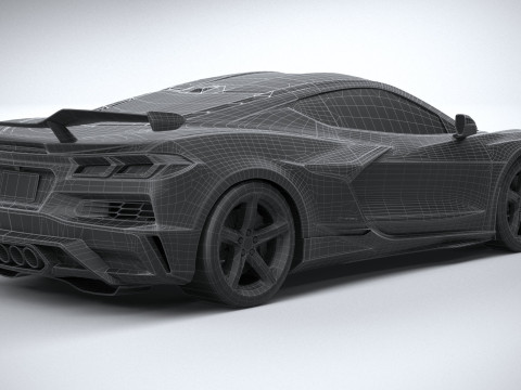 Chevrolet Corvette C8 Z06 2023 lowpoly Modelo 3D