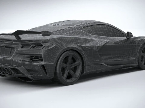 Chevrolet Corvette C8 Z06 2023 lowpoly 3D Model