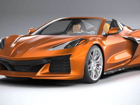 Chevrolet Corvette C8 Z06 Convertible 2023 lowpoly 3D Model