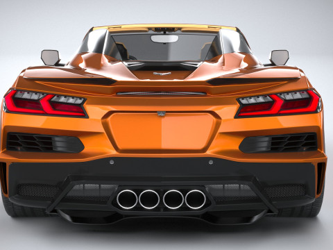 Chevrolet Corvette C8 Z06 Convertible 2023 lowpoly Modelo 3D