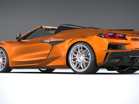 Chevrolet Corvette C8 Z06 Convertible 2023 lowpoly Modelo 3D