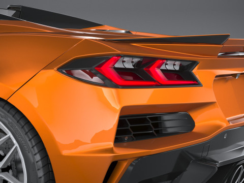 Chevrolet Corvette C8 Z06 Convertible 2023 lowpoly Modelo 3D