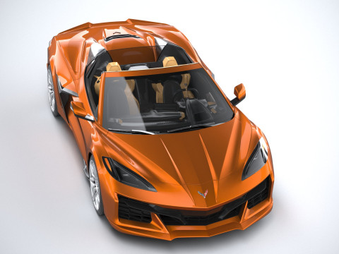 Chevrolet Corvette C8 Z06 Convertible 2023 lowpoly Modelo 3D