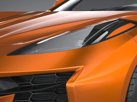 Chevrolet Corvette C8 Z06 Convertible 2023 lowpoly 3D Model