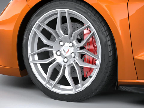 Chevrolet Corvette C8 Z06 Convertible 2023 lowpoly 3D Model