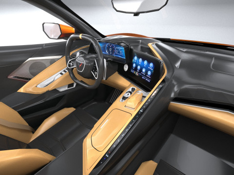 Chevrolet Corvette C8 Z06 Convertible 2023 lowpoly Modelo 3D