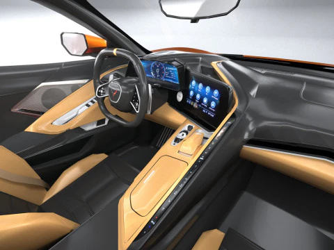 Chevrolet Corvette C8 Z06 Convertible 2023 lowpoly 3D Model