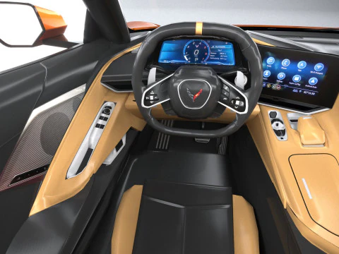 Chevrolet Corvette C8 Z06 Convertible 2023 lowpoly 3D Model