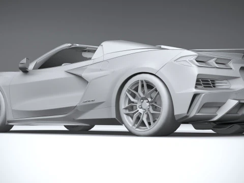 Chevrolet Corvette C8 Z06 Convertible 2023 lowpoly 3D Model