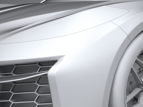 Chevrolet Corvette C8 Z06 Convertible 2023 lowpoly Modelo 3D