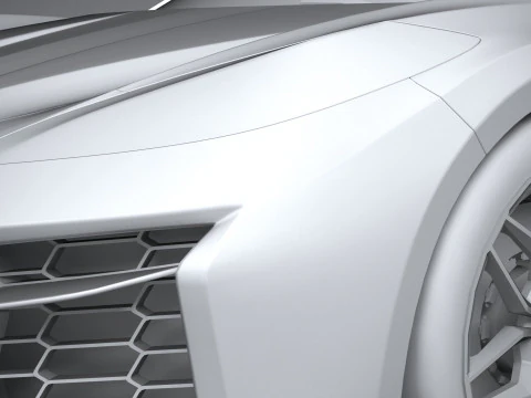 Chevrolet Corvette C8 Z06 Convertible 2023 lowpoly 3D Model