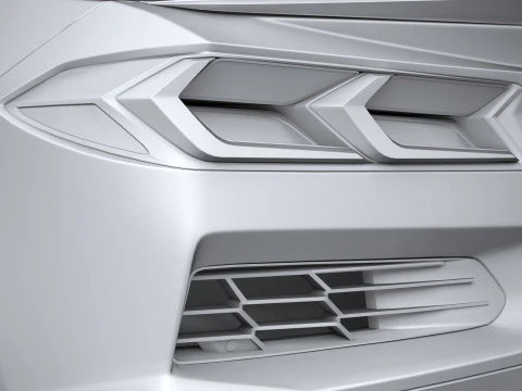 Chevrolet Corvette C8 Z06 Convertible 2023 lowpoly 3D Model