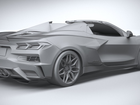 Chevrolet Corvette C8 Z06 Convertible 2023 lowpoly Modelo 3D