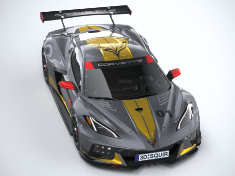 Chevrolet Corvette C8R Racing 2020 3D Model