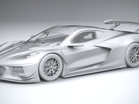 Chevrolet Corvette C8R Racing 2020 3D Model