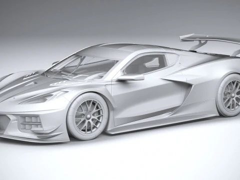 Chevrolet Corvette C8R Racing 2020 3D Model