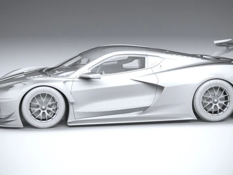 Chevrolet Corvette C8R Racing 2020 3D Model