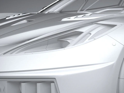 Chevrolet Corvette C8R Racing 2020 3D Model