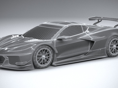 Chevrolet Corvette C8R Racing 2020 3D Model