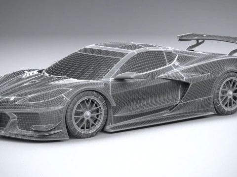 Chevrolet Corvette C8R Racing 2020 3D Model