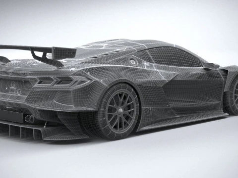 Chevrolet Corvette C8R Racing 2020 3D Model