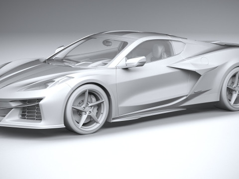 Chevrolet Corvette E-Ray 2024 3D Модель
