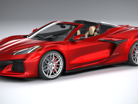 Chevrolet Corvette Z06 Convertible 2023 Model 3D