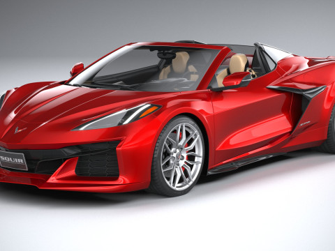 Chevrolet Corvette Z06 Convertible 2023 3D Модель