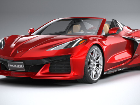 Chevrolet Corvette Z06 Convertible 2023 3D Модель