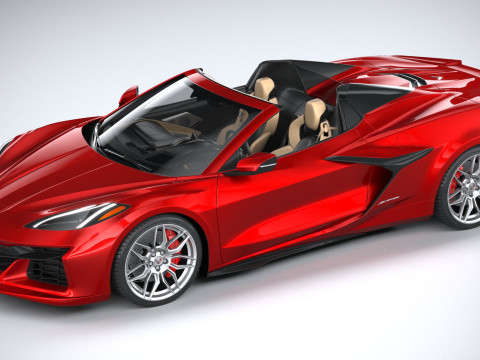 Chevrolet Corvette Z06 Convertible 2023 3D Модель