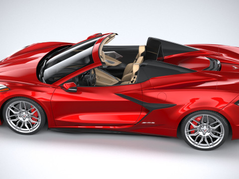 Chevrolet Corvette Z06 Convertible 2023 3D Модель