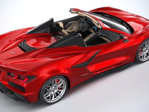 Chevrolet Corvette Z06 Convertible 2023 3D Модель