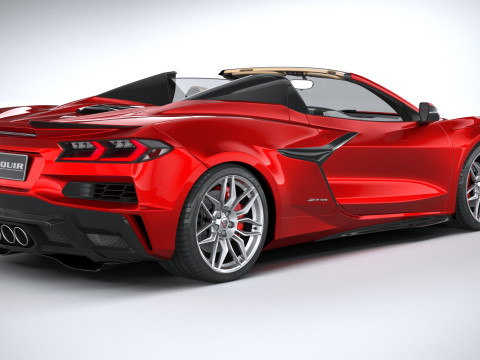 Chevrolet Corvette Z06 Convertible 2023 3D Модель