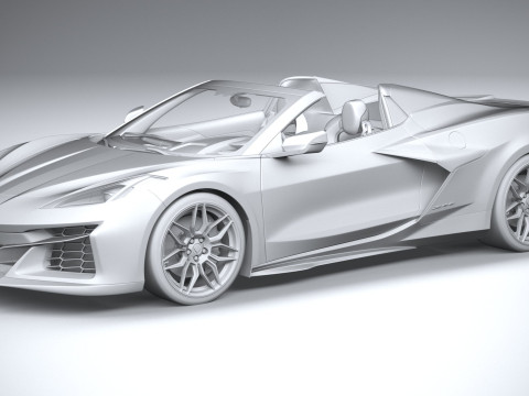 Chevrolet Corvette Z06 Convertible 2023 3D Модель