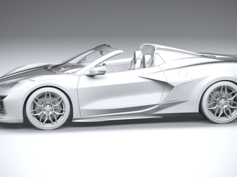 Chevrolet Corvette Z06 Convertible 2023 3D Модель