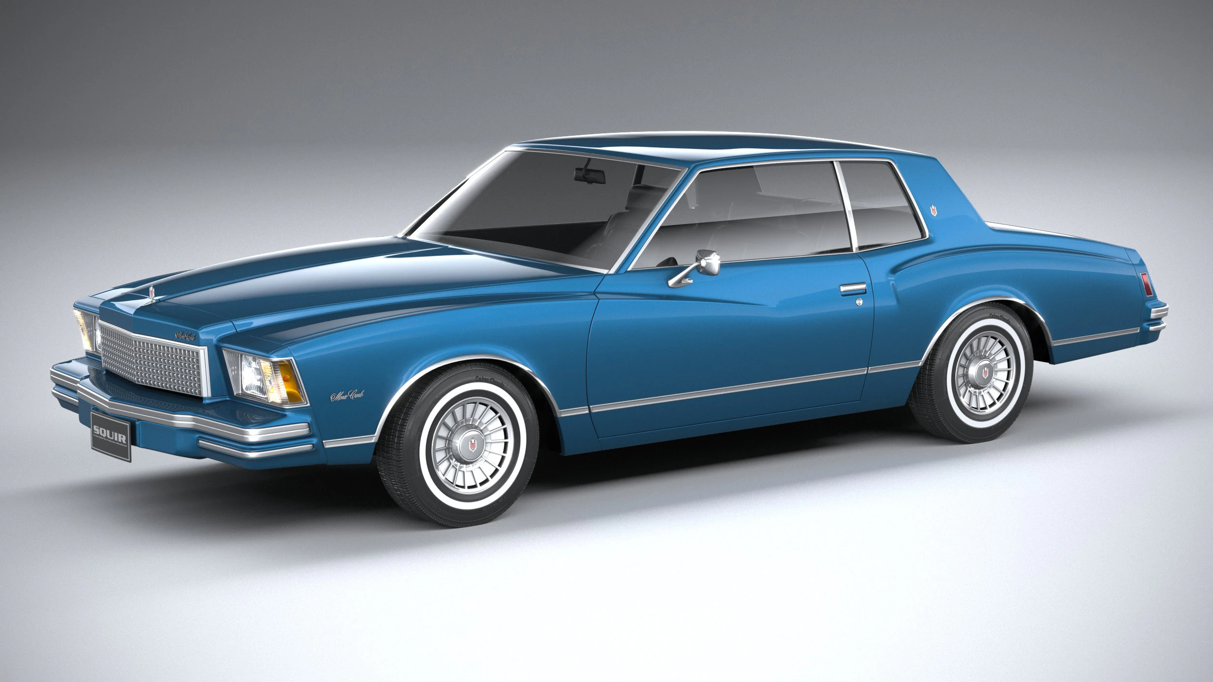 Chevrolet Monte Carlo 1978 3D Model .c4d .max .obj .3ds .fbx .stl .blend