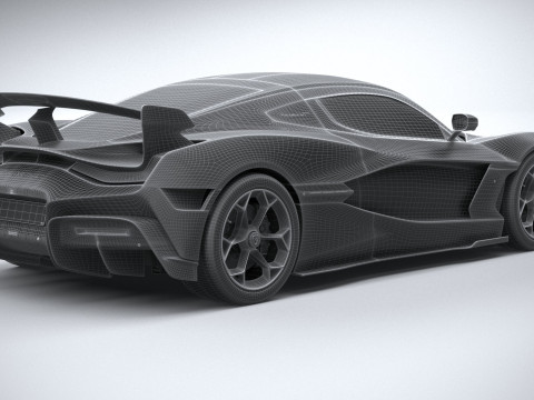 Rimac Nevera R 2025 3D-Modell