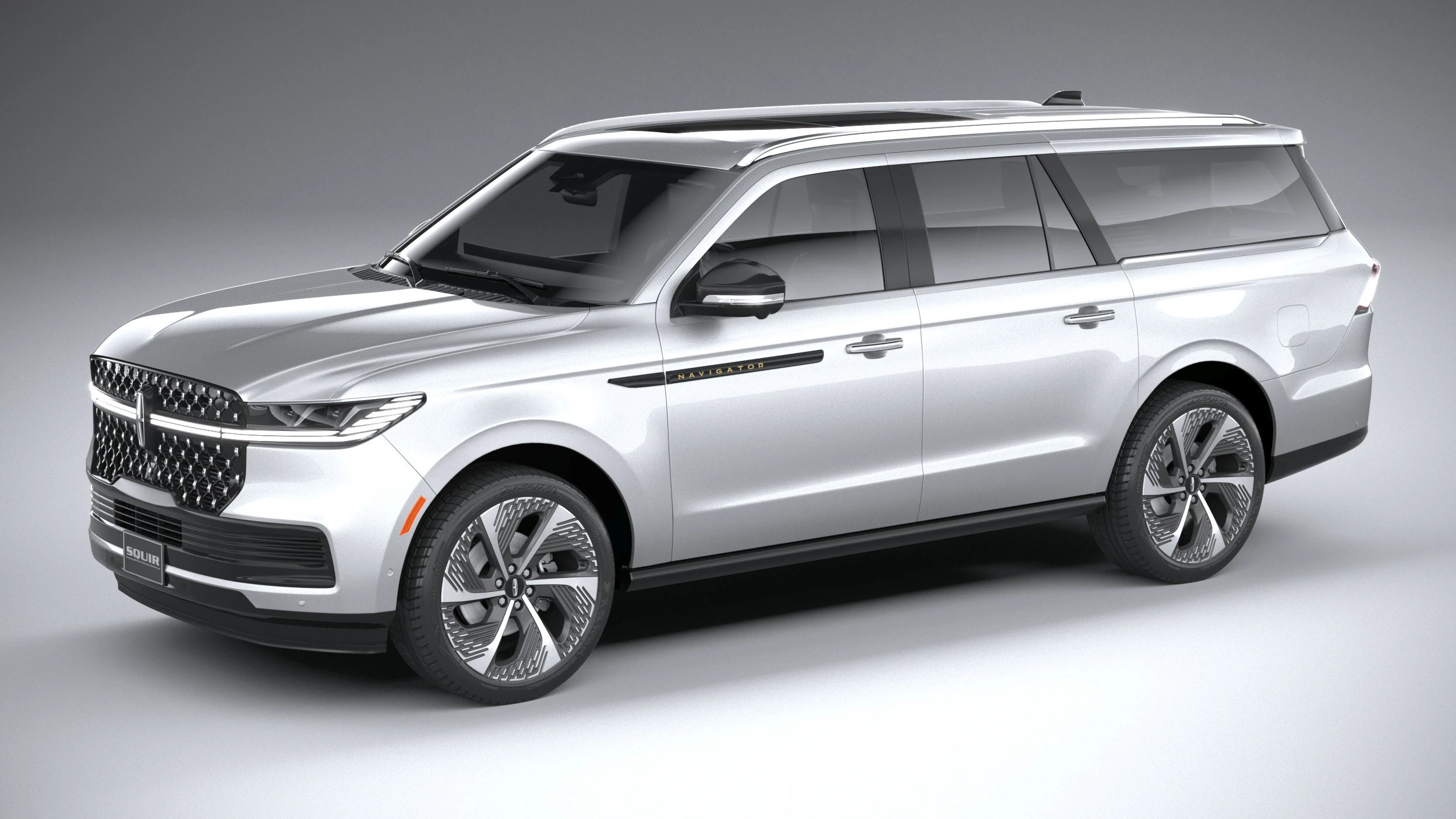 Lincoln Navigator 2025 3D Model .c4d .max .obj .3ds .fbx .stl .blend