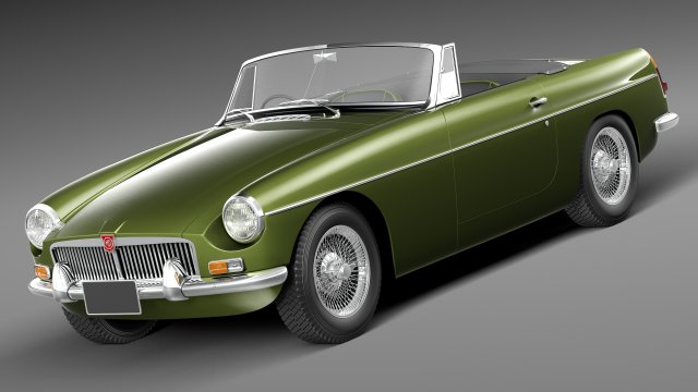 MG MGB 1962-1980 3D Modell .c4d .max .obj .3ds .fbx .stl .blend