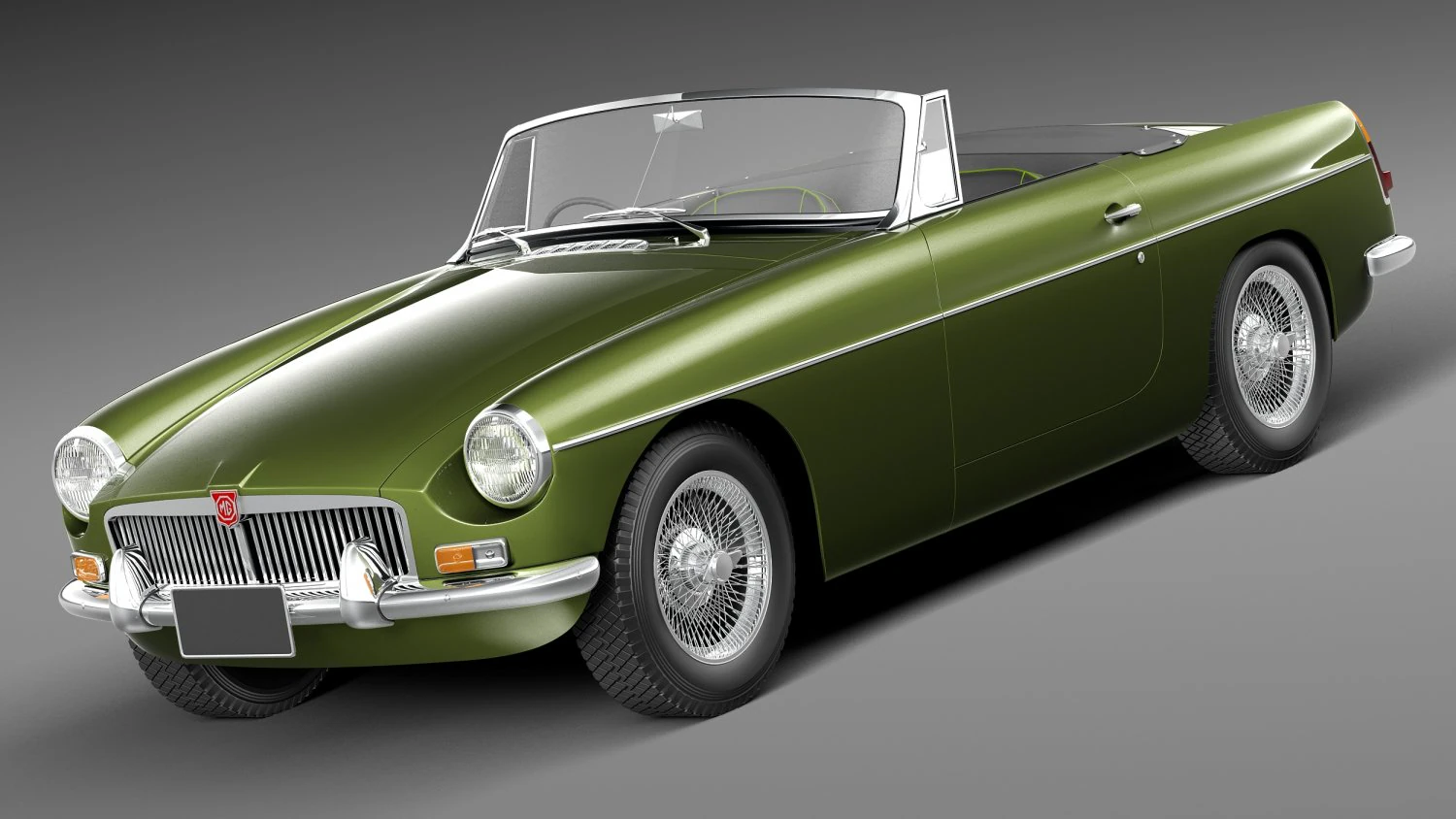 MG MGB 1962-1980 3D Model .c4d .max .obj .3ds .fbx .stl .blend 