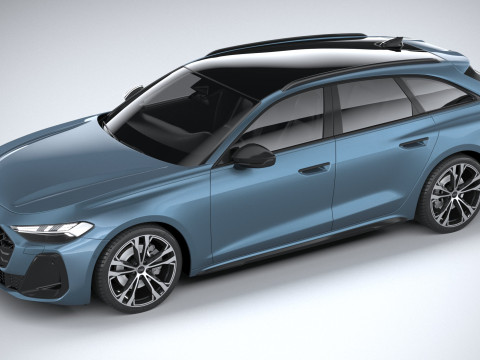 Audi A5 Avant S-line 2025 3D 모델