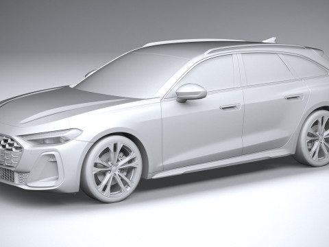 Audi A5 Avant S-line 2025 3D 모델
