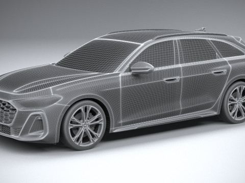 Audi A5 Avant S-line 2025 3D 모델