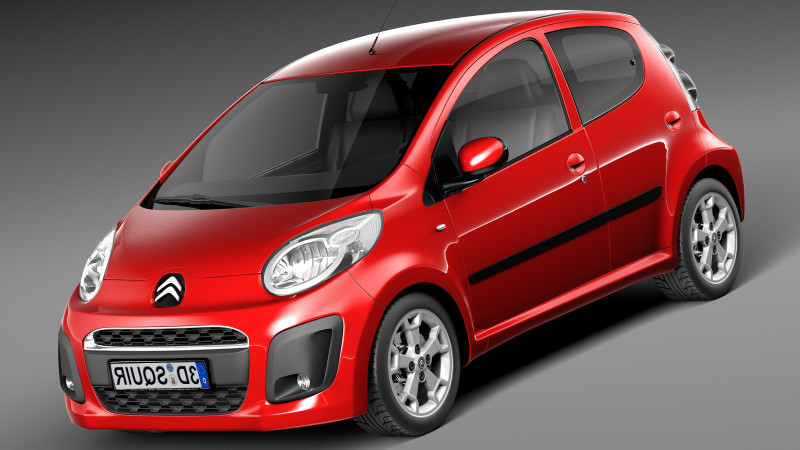 Citroen C1 5-doors 2013 Model 3D .c4d .max .obj .3ds .fbx .stl .blend 