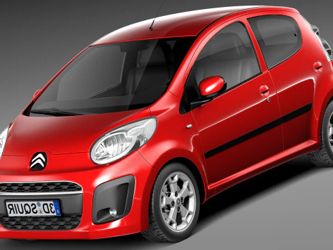 Citroen C1 5-T&uuml;rer 2013 3D Modell